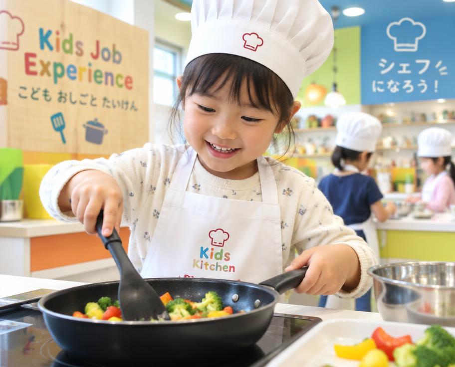 料理に挑戦する子ども